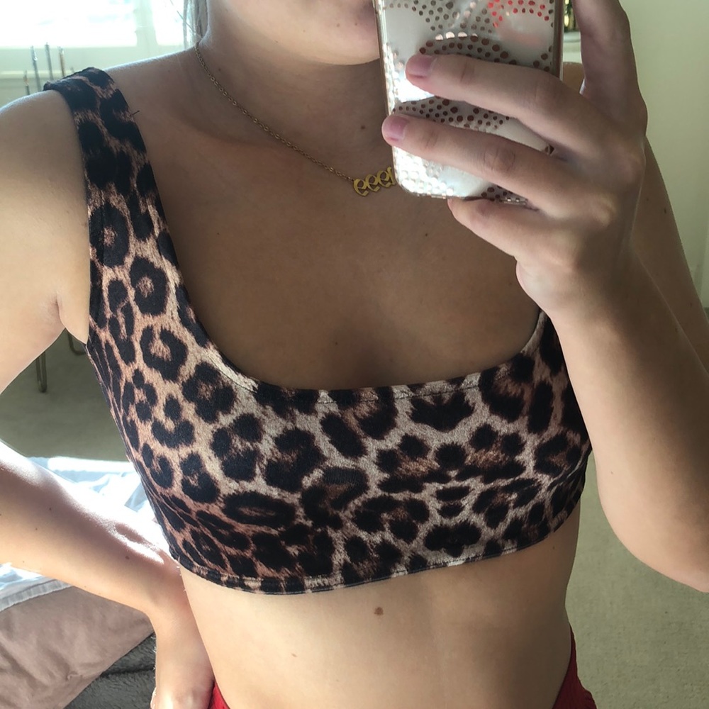 nasty gal cheetah print crop top